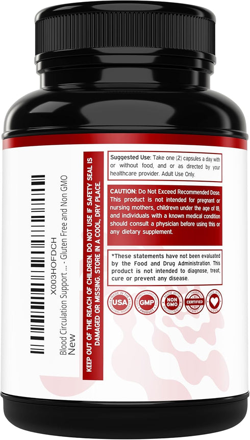 Blood Circulation Supplements (150 Capsules) Leg Circulation with Diosmin - Blood Flow Supplements - Blood Circulation For Legs - Vein & Leg Healt...