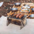 Wood Burning Camping Stove Folding With Pot Stand Portable Stainless Steel Grill Backpacking Stove For Hiking Picnic...