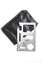 SE 11-Function Stainless Steel Survival Pocket Tool - Compact, Credit Card-Sized Multi-Tool with Leatherette Case - Ideal for Camping, Hiking, and...