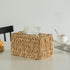 Water Hyacinth Wicker Rectangular Tissue Box Cover - Tall...