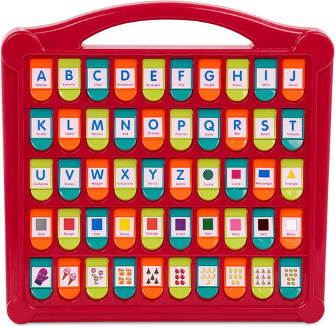 Battat – French Alphabet Toy For Learning – 50 Pop-Up Flaps – Letters, Words, Numbers, Colors, Shapes – Educational Toy For Toddlers, Kids – 3 Yea...