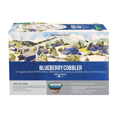 New England Coffee Blueberry Cobbler Medium Roast Single Serve Pods, 12ct Box (Pack of 1)...