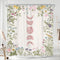 Riyidecor Witchy Moon Phase Shower Curtain for Bathroom Decor 72Wx72H Floral Pink Rustic Wildflower Plant Leaves Botanical Herbs Nature Art Printe...