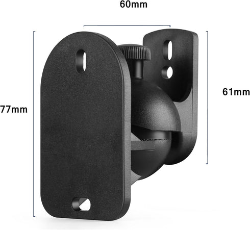 TNP Universal Satellite Speaker Wall Mount Bracket Ceiling Mount Clamp with Adjustable Swivel and Tilt Angle Rotation for Surround Sound System Sa...