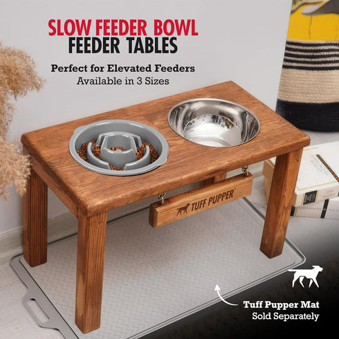 Tuff Pupper Slow Feeder Insert Bowl | Puzzle Maze Slows Down Eating | Elevated Feeder Tray Bowl | Standalone Dog Bowl | Pet Bowl Insert | Easy Cle...