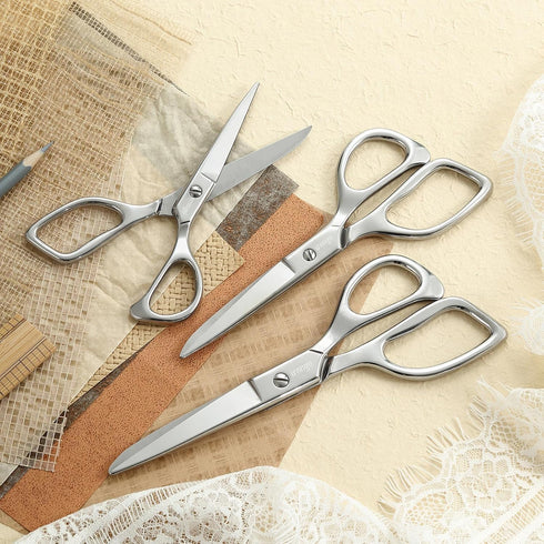 LIVINGO Sharp Tailor Fabric Scissors - 7" Professional Forged Stainless Steel Heavy Duty Sewing Metal Shears All Purpose, Crafting Scissors for Dr...