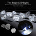 Pineapple 30X Jewelers Loupe Magnifier with Light, Jewelry Eye Loop Lighted Pocket Magnifying Glass for Coins, Diamonds, Gems, Plants (Metal)...