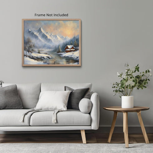 Posterizer 1 pcs-snowy winter scene of trees and nature 3-Art for Animal Lovers-Landscape & Nature Art-Decor for Home & Office- unframed wall art...
