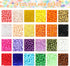 QUEFE 1800pcs 4mm Glass Seed Beads, 24colors, 480pcs Black and White Alphabet Beads Handcrafting Beads Craft Beads Kit for Jewelry Making, Bracele...