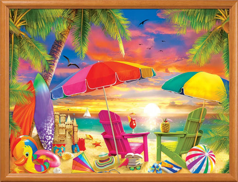 MasterPieces 300 Piece EZ Grip Jigsaw Puzzle - Seaside Afternoon - 18"x24"...