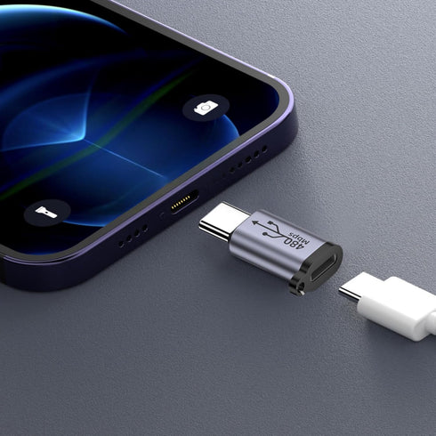 USB C/Micro USB to Mini USB Connector, USB C/Lightning to Micro USB Adapter, Micro USB/Lightning to USB C Extender, Type C/Micro USB Female to Lig...