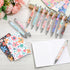 24 Pcs Flower Ballpoint Pens Flower Notepads Set Flower Design Line Notebook Employee Gifts Set for Student Men Women Notebooks Bulk for Journalin...