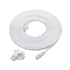 Cable Matters Cat6 Snagless Long Flat Ethernet Cable 50 ft in White with Nail-in Cable Clips...