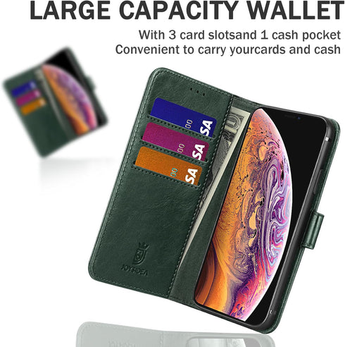 Compatible with iPhone X | XS Wallet Case, PU Leather Magnetic Flip Folio Phone Case with Credit Card Holder, Stand & Shockproof Cover for iPhone ...