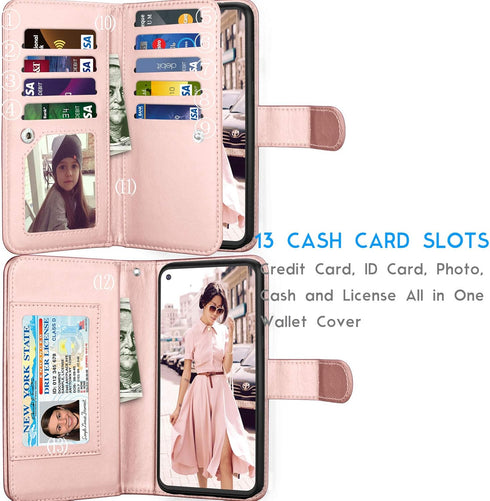 Tekcoo Wallet Case for Moto G Stylus 2020 / Motorola Moto G Pro, PU Leather ID Cash Credit Card Slots Holder Carrying Pouch Folio Flip Cover [Deta...