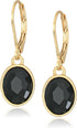 Anne Klein "Ear Spectacular" Gold-Tone Jet Single Stone Drop Earrings...