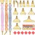 NIBESSER 21Pcs Diamond Art Painting Pen Kit 3pcs Diamond Art Pens 12 Pcs Metal Screw Thread Tips 5D Resin Painting Tools Accessories Multi Placer ...