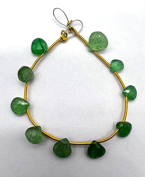 5 inches 1 Strand Natural Green Aventurine 10 Pieces Beads Size 7x7-8x8mm Shape Heart Cut Faceted Making, Beading & Craft Supplies 22DEC$3:50...