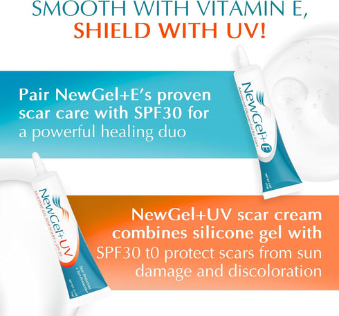 Advanced High-Potency Silicone Scar Gel with Vitamin E for Old, New Scars, Surgery, Keloids, Burns, and Facial Blemish Scars, NewGel Plus by MyNew...