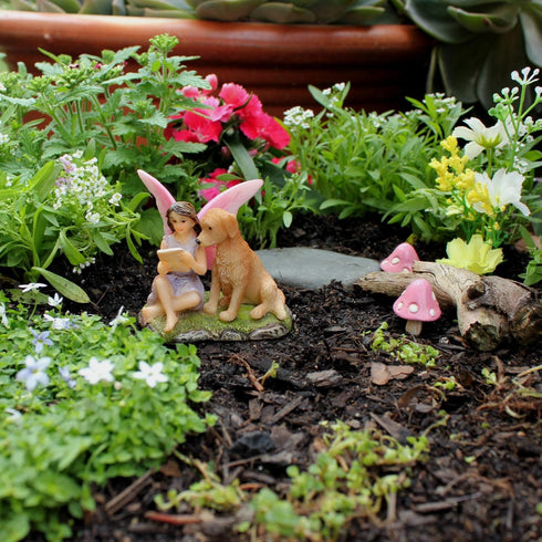 Fairy Garden Fairies - Fairy Garden Accessories for a Fairy Garden - Fairies for Fairy Garden, Sofia with Dog for Miniature Garden - 1 Item...