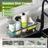 Kitchen Sink Caddy Organizer Sponge Holder for Kitchen Sink with Stainless Steel Auto Drain Tray, Self Drain Dish Soap Sponge Caddy Rack for Kitch...