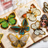 80 Pieces Large Size Hot Stamping Butterfly Stickers,Iridescent Transparent Resin Sticker Decals for Scrapbook Junk Journal Bullet Journals Planne...