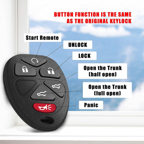 VOFONO Car Key Fob Keyless Entry Remote Fits Chevy Tahoe/ Suburban 2007-2014/ Cadillac Escalade 2007/ GMC Yukon 2007-2014 OUC60270 OUC60221 158578...