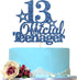 Deep Blue 13 Official Teenager Birthday Cake Topper for Boy or Girl, Happy 13th Birthday Party Decoration, Hello 13, 13 Year Cake Topper, Cheers t...