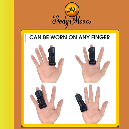 BodyMoves Finger Splints plus sleeve for trigger mallet broken finger post surgery rehabilitation...