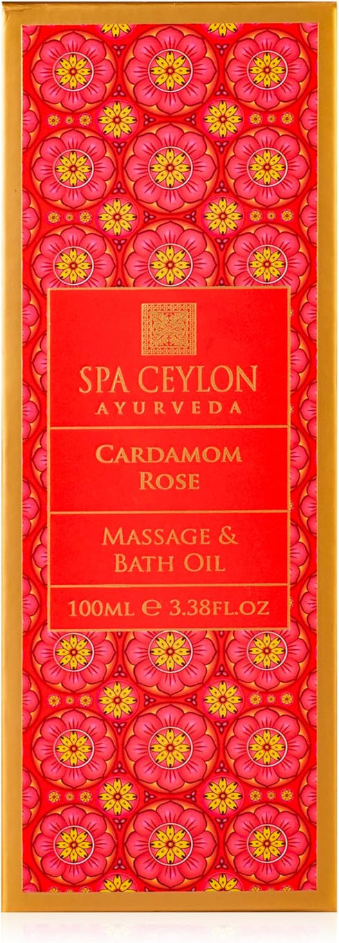Spa Ceylon Cardamom Rose Massage & Bath Oil for Soothing Body Ritual | Natural Massage Oil | Body Oil Massage| Professional Massage Oil | Oil for ...