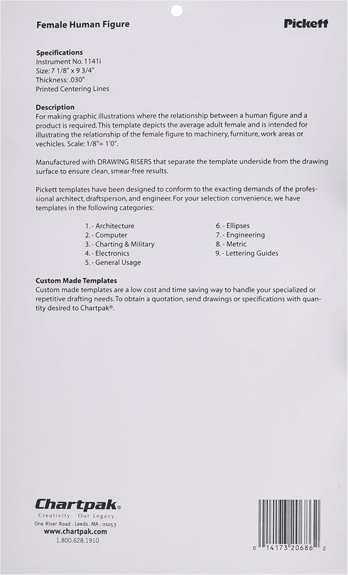Pickett Female Human Figure Template (1141I)...