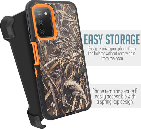 Designed for Samsung Galaxy A03S Shockproof Holster Tough Rubber Rugged Hybrid Case Silicone Triple Protective Anti-Shock Shatter-Resistant Mobile...