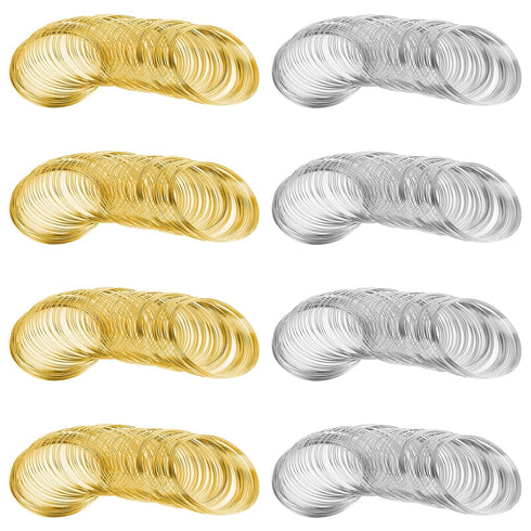 800 Loops Jewelry Wire Memory Beading Wire Memory Steel Wire Memory Wire for Jewelry Making Bracelets Cuff Bangle Bracelet Necklace Earring DIY Cr...