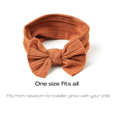 Prohouse 12 Pack Baby Nylon Headbands Hairbands Hair Bow Elastics Handmade Hair Accessories for Baby Girls Newborn Infant Toddlers Kids(Terracotta...