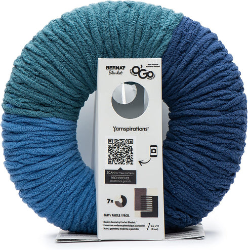 Bernat Blanket O'GO Yarn, 1 Pack, Atlantic...