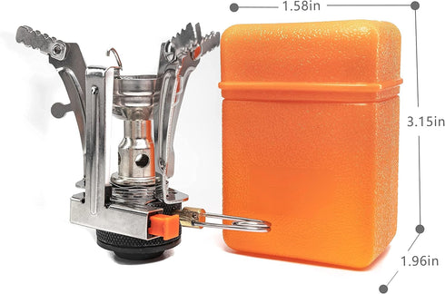Backpacking Stove Portable Camping Stove Hiking Stove Backpack Stove With Piezoignition Support Wind-Resistance For Outdoor cooking tongs...