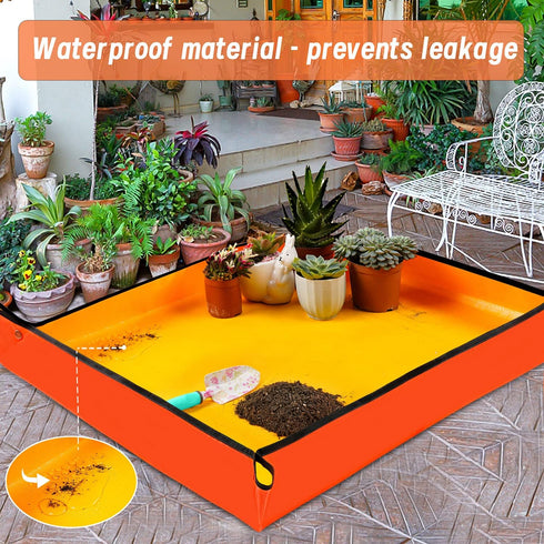 Large Repotting Mat for House Plants Transplanting and Potting Soil Mess Control, Unique Gardening Gifts for Women & Men Mom Birthday Gift Plant L...