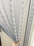 Door String Curtain Flat Silver Ribbon Thread with Shaggy Tassel Room Divider, 39’’x79’’ (Grey-style2)...
