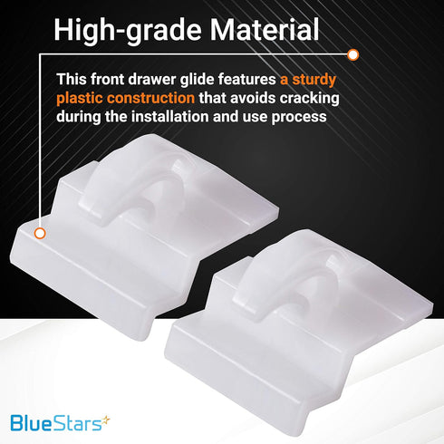 2 Packs 3051162 & 3051163 Range Oven Front and Rear Drawer Glide Replacement Kit by BlueStars - Exact Fit for Electrolux and Frigidaire Ranges - Replaces AP2121517 PS434226 PS434227