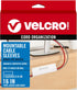 VELCRO Brand Cable Sleeves. Organize Messy Wires on Desk, Behind TV or Game Console. 16-Inch (2x8in) White. Removable Adhesive Mounts to Smooth Su...
