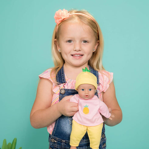 ADORA 11" Soft Cuddly Baby Doll with Blue Eyes, Blonde Hair, Bottle, Beanie, Pink/Yellow - Amazon Exclusive...