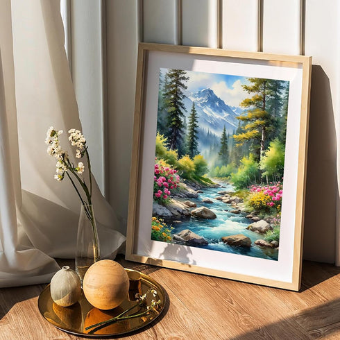 Mountain Paint by Number for Adults-Landscape Paint by Numbers for Adults,Landscape Paint by Numbers for Gift Home Wall Decor(Mountain,16x20 inch)...