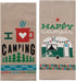 Kay Dee Designs Camping Adventures Chambray Towel Set - One Each Happy Camper & I Heart Camping...