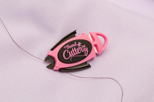 Patented Dual Hybrid Ceramic Cutter + Stainless Steel Micro Scissors Thread, Yarn & Embroidery Floss Cutter - Pink...