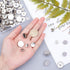 OLYCRAFT 100pcs Alloy Shank Buttons Metal Flat Buttons 5 Sizes Round Sewing Buttons for Sewing DIY Crafts and Jewelry Making - Platinum...
