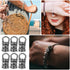 HEALLILY 100pcs Metal Ends Cord Caps Fasteners Clasp Leather Cord Finding Kit for Jewelry Tassel Bracelet Making 2mm Holes...
