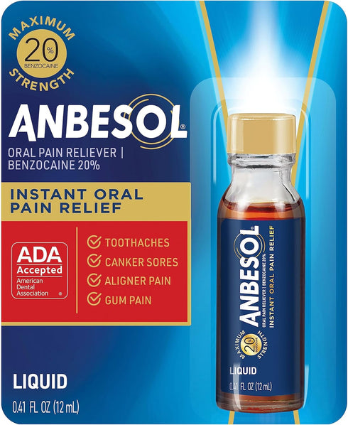 Anbesol Maximum Strength Oral Anesthetic Liquid - 0.41 fl oz (packaging may vary)...