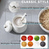 HAOTOP Porcelain Sugar Bowl, Ceramic Salt Bowl with Spoon and Lid for Home and Kitchen, 12 Ounces (White)...