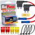 12 AWG Standard ATO Quick TAP KIT: 2 Add-A-Circuit Car Fuse Tap Adapters, 2 Each (10A 20A) Regular Fuses, 4 Zip Ties, Fuse Puller (Blade Group: AT...
