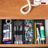 2PCS Drawer Organizer,Drawer Organizer for Kitchen,Utensil Mesh Drawer Organizer with Interlocking Arm for Cosmetic,Flatware,Pen (9 * 3 * 2 Inches...